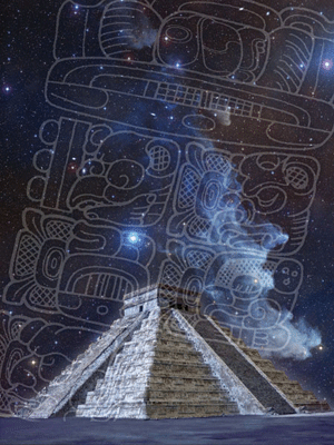 The end of the Maya Long Count on December 21 2012shown here in glyphs on