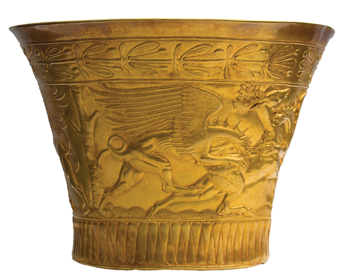 Russia Scythian Golden Bowl Griffins Attack Stags