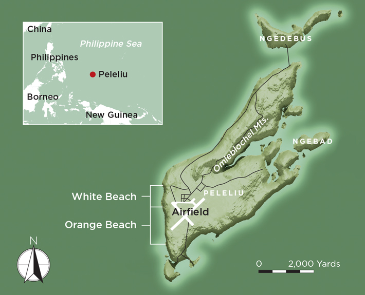 Peleliu WWII Map