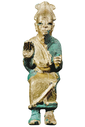 Ugarit Bronze Deity Statue short