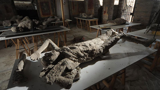For the first time in history, almost all of Pompeii’s casts have been moved from locations all over the city to an on-site lab where they will be conserved and restored.  
