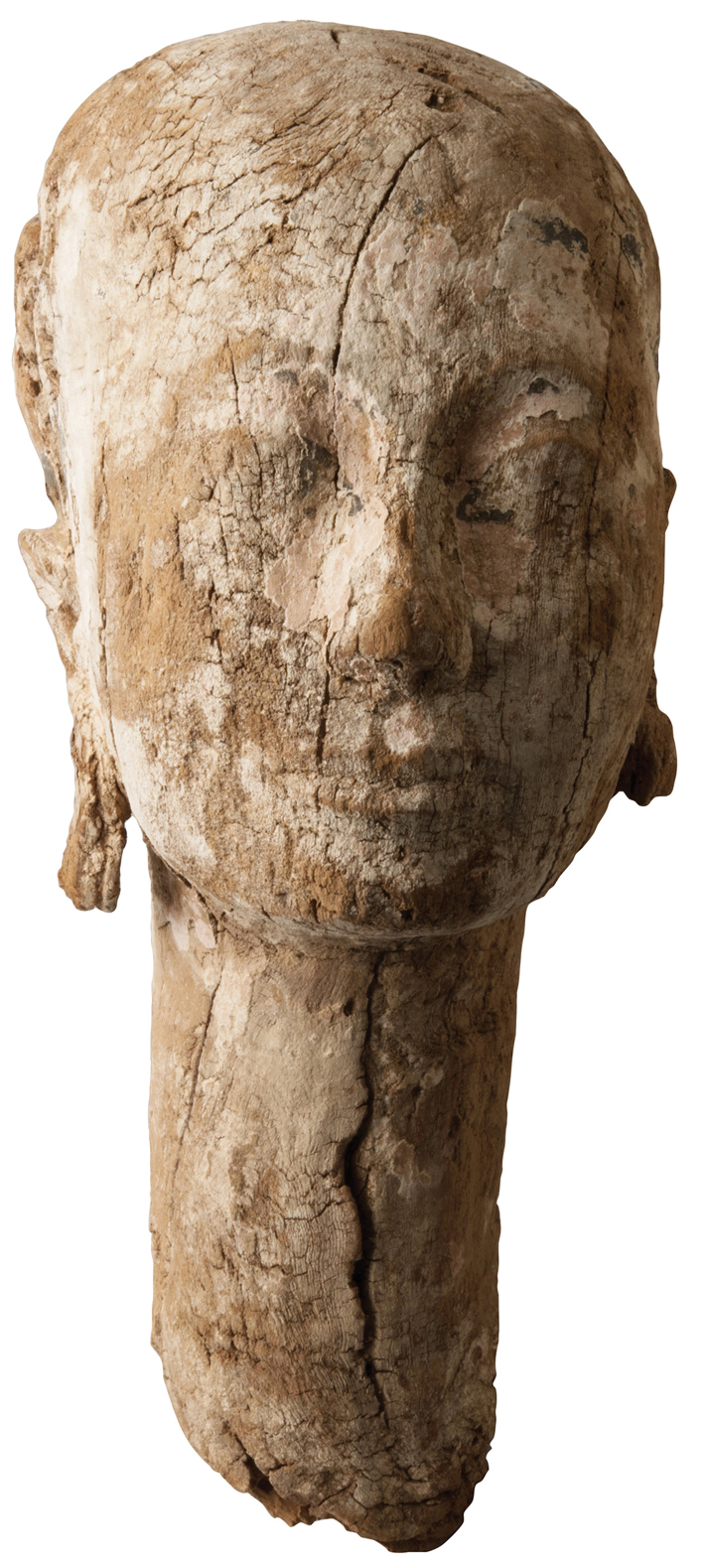 Trenches Egypt Saqqara Wooden Statue Head