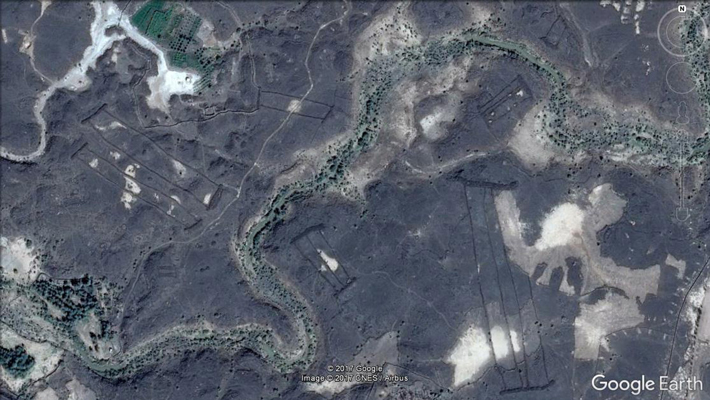 Trenches Saudi Arabia Google Earth View
