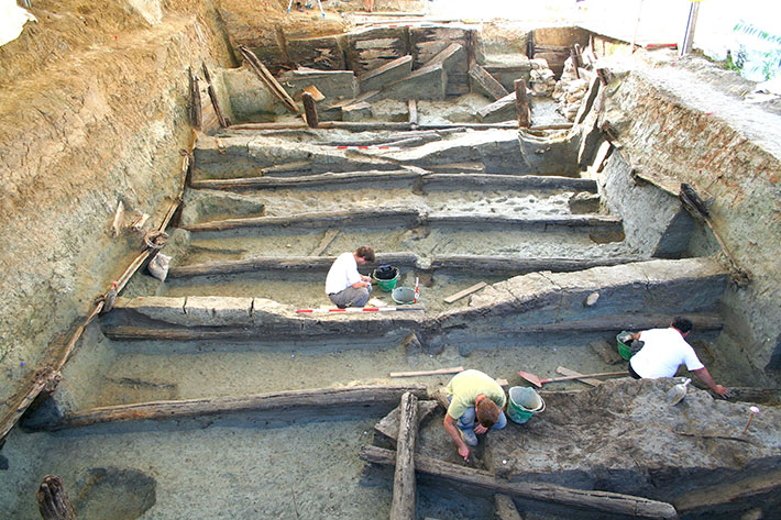 Archaeologists discovered that an earlier, somewhat larger, tank had been built at the site, but collapsed before it was completed. Based on a dating method called tree-ring radiocarbon wiggle matching, the researchers determined that the earlier tank was built around 12 years before the later one, which held up for millennia.