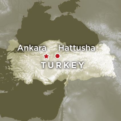 Turkey Hattusha Map