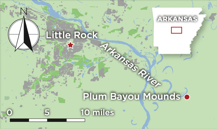 Arkansas Plum Bayou Mound Map