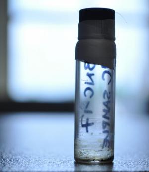 A vial containing 5,000 year old lipid extracted from Late Neolithic pot [Dr Jessica Smyth]