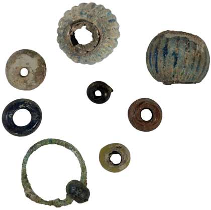 Anglo Saxon cemetery beads