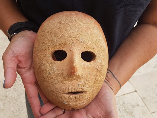 Neolithic stone mask