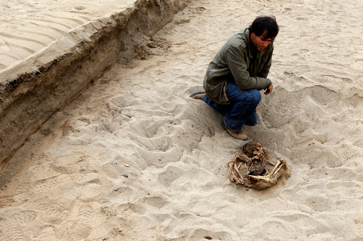 Peru Las Llamas Archaeologist