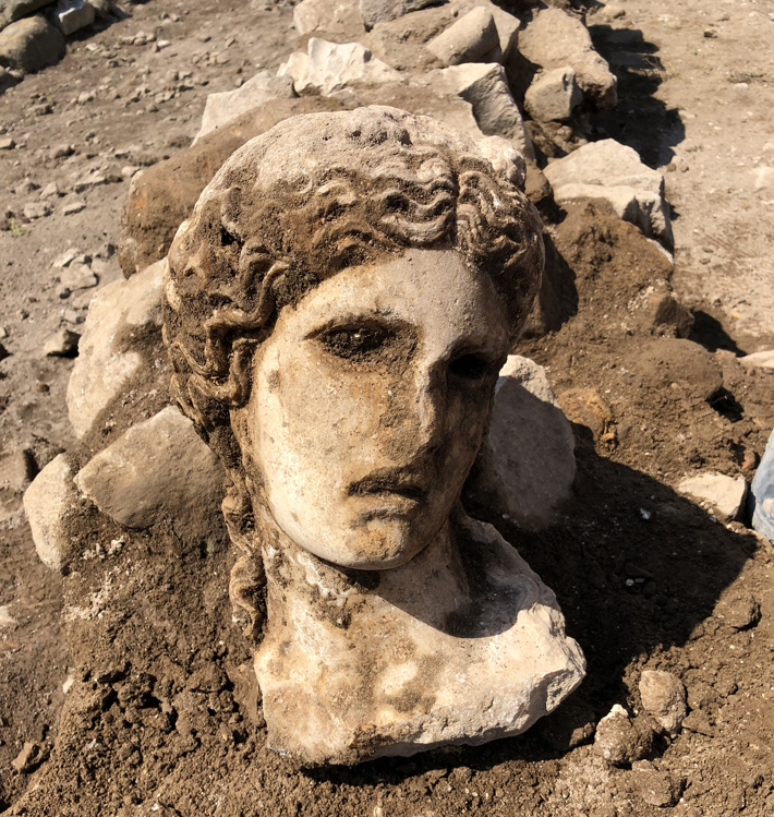 Trenches Italy Rome Dionysus Head