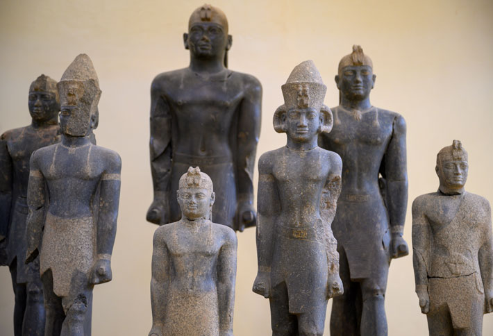 Seven statues of Nubian kings that were unearthed at Dukki Gel in 2003 have been restored and are now on display at the Kerma Museum.