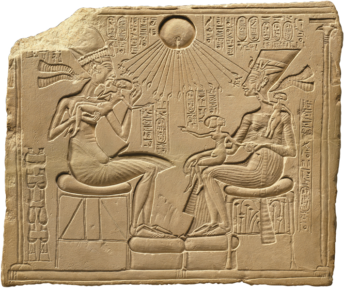 Egypt Relief Akhenaten Nefertiti Daughters