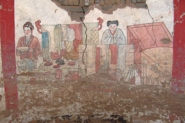 Trenches China Tomb Mural