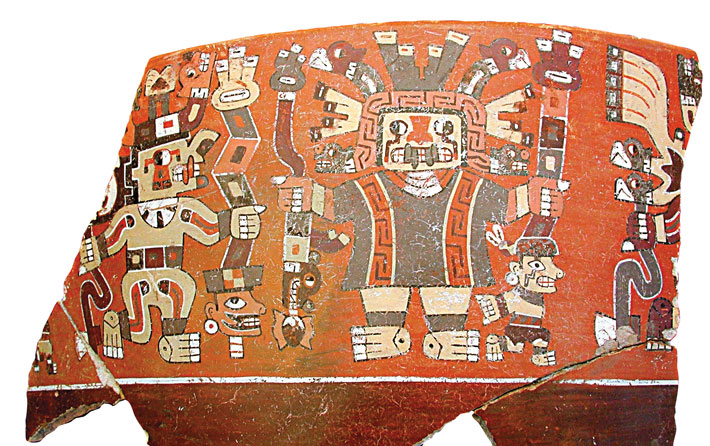 Peru Painted Temple God