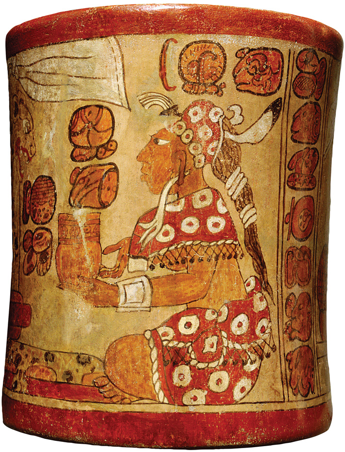 Maya Clothing Late Classic Vase Servant Paper Earrings