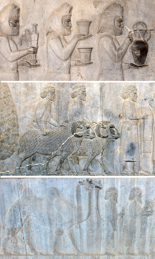 Persepolis Iran Achaemenid Apadana Reliefs Composite 1
