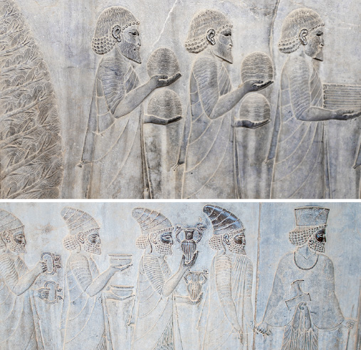 Persepolis Iran Achaemenid Apadana Reliefs Composite 2