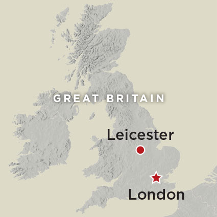 Artifact Leicester England Map