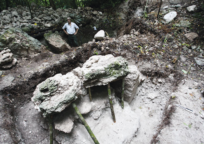 Maya Stelas Excavation