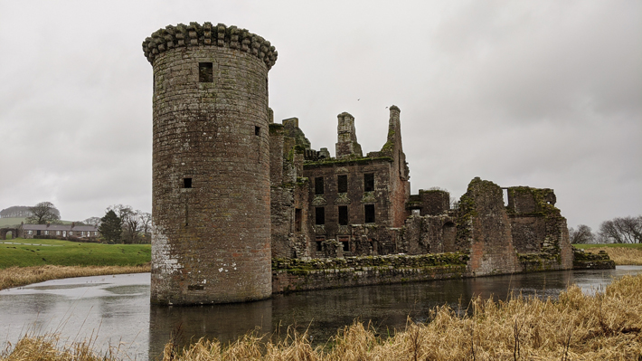 Caerlaverock Castle was built on Scotland’s southwestern coast in the thirteenth century after an earlier iteration of the medieval fortress was abandoned due to severe storms. (Courtesy Stefan Sagrott)