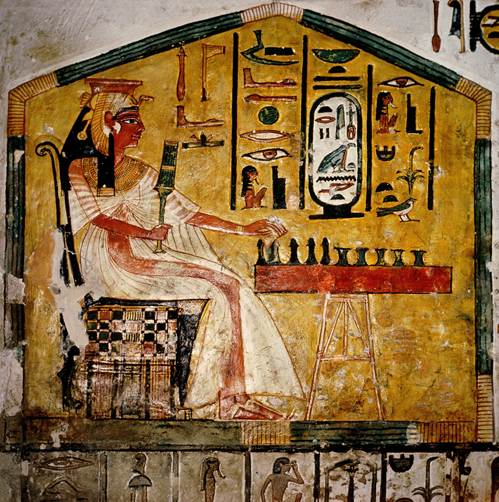 Trenches Egypt Nefertari tomb painting