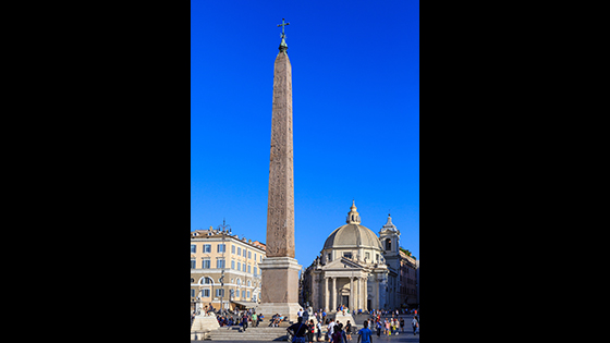 Flaminio Obelisk, Rome: Begun by Seti I and completed by his son Ramesses II, this obelisk was one of the first brought to Rome by the emperor Augustus in 10 B.C. and now stands at the center of the Piazza del Popolo.