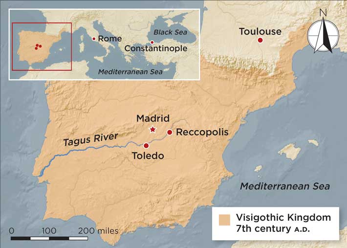 Visigoths Reccopolis Map