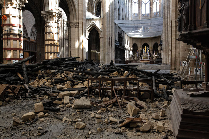Notre Dame Nave Debris