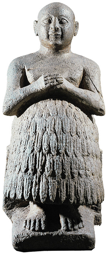 Cuneiform lagash scribe statue