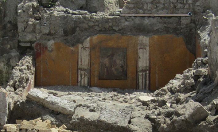 Ongoing excavations in the house of Pompeian political candidate Aulus Rustius Verus (Courtesy Soprintendenza Archeologica di Pompei)