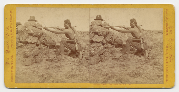 Modoc War Stereoscopic Image Warrior
