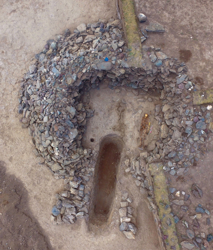Trenches Kazakhstan Iron Age Burial Mound II