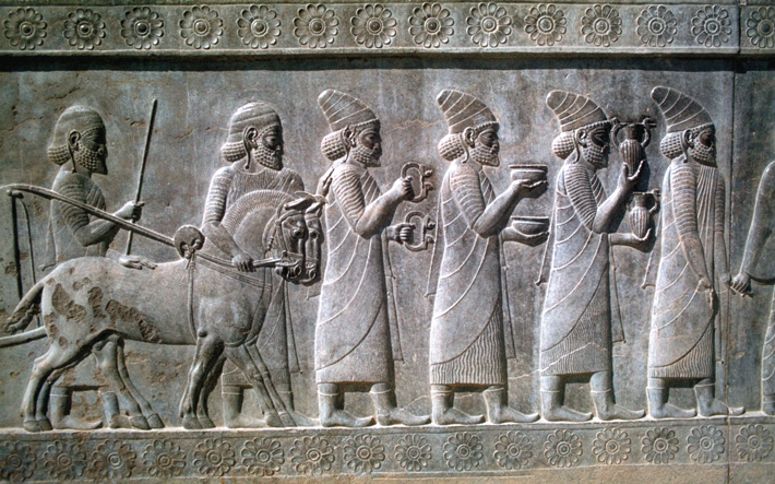 Alcohol Achaemenid Tribute Bearers Relief