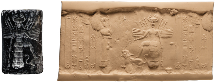 Akkadians Cylinder Seal Impression Ishtar