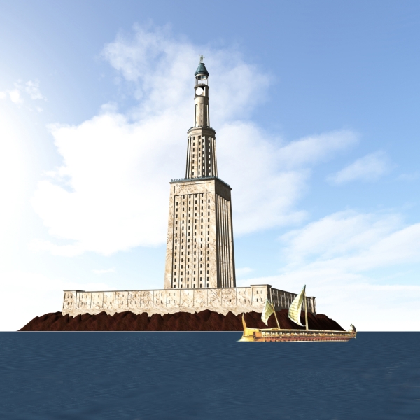 Alexandria lighthouse replica