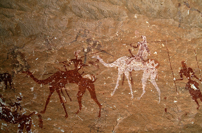 Libyan Rock Art Camels