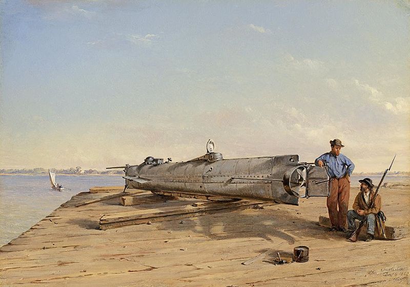 Confederate submarine sinking