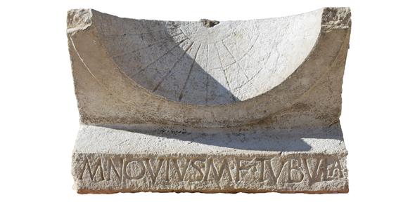 Rome limestone sundial