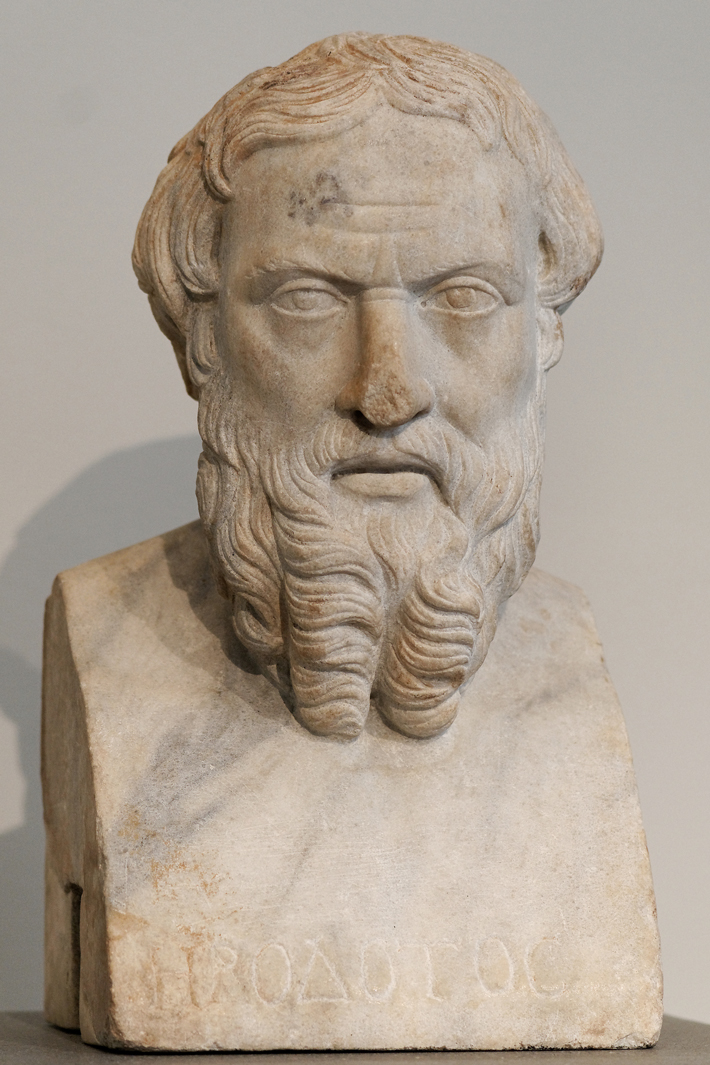 Herodotus sculpture