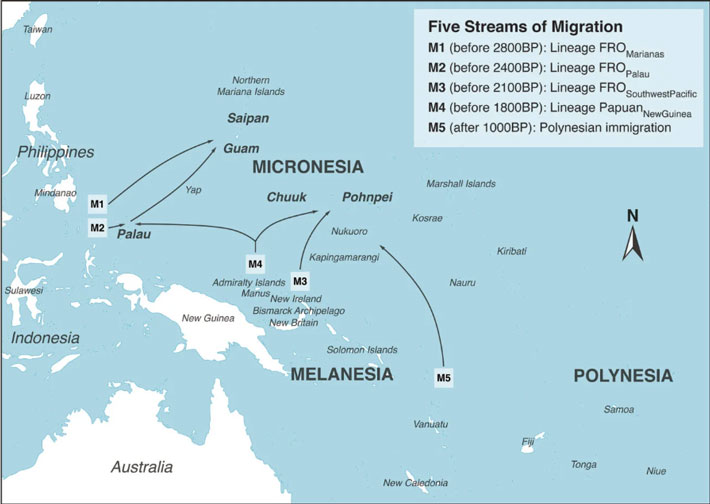 Oceania Migration Map