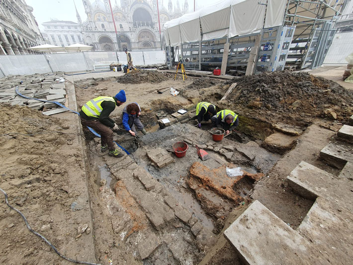 Lost Medieval Church and Burial Found Under Venice Piazza - Archaeology Magazine
