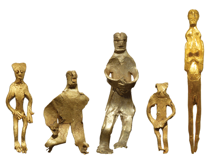 Gold figurines