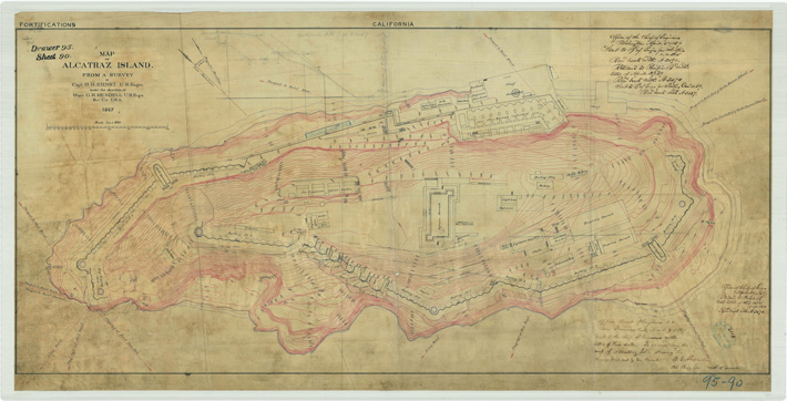 Alcatraz 1867 Map